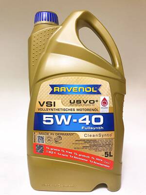 德国RAVENOL VSI 汽车润滑油5W40全合成机油机油5L组合装USVO系列