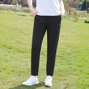 李宁运动裤女子2026夏季直筒防晒冰感舒适运动裤平口长裤AYKW286