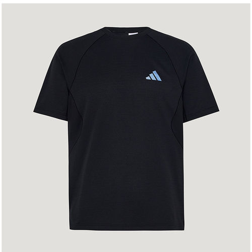 Adidas阿迪达斯新款时尚男子夏季黑色训练凉感速干短袖T恤 IA6093