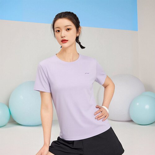 李宁女子冰感舒适吸湿短袖T恤
