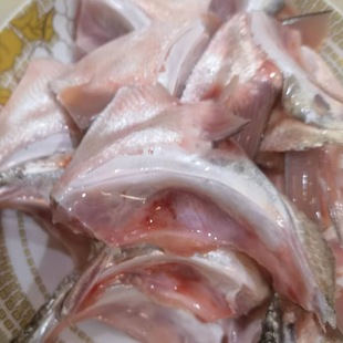 鲜鱼下巴白鲢鱼头下巴肉下酒菜500克袋装食用冷冻品懒人鱼鳍肉