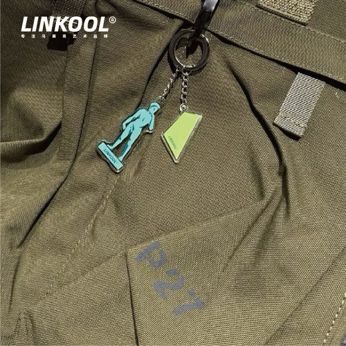 LINKOOL川美纪念马赛克钥匙扣大卫挂件礼物汽车书包男女个性简约