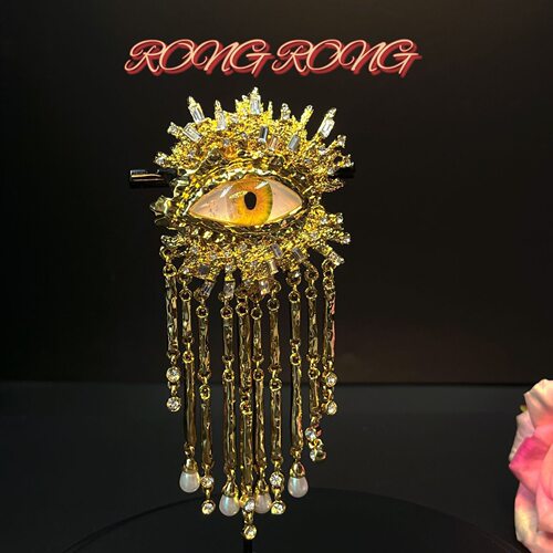 中古饰品高级感vintage高货夏帕欧美夸张恶魔之眼气质复古耳饰
