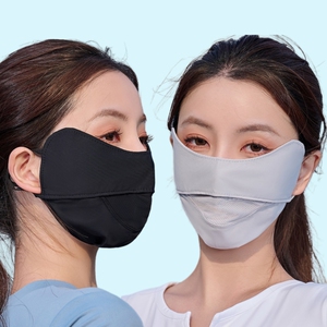 面罩防晒女夏季防紫外线面纱全脸护眼角冰丝骑行遮阳透气跑步口罩