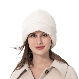 羽绒帽子女冬季防寒加绒保暖骑车帽头盔内衬内胆防风护耳包头帽男