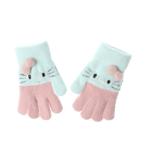 2-9岁儿童手套秋冬季五指分指男小学生五指女保暖可爱幼童卡通新