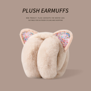 冬天猫耳耳罩保暖女生韩版 耳捂耳包耳暖耳套 可爱儿童小孩女童冬季