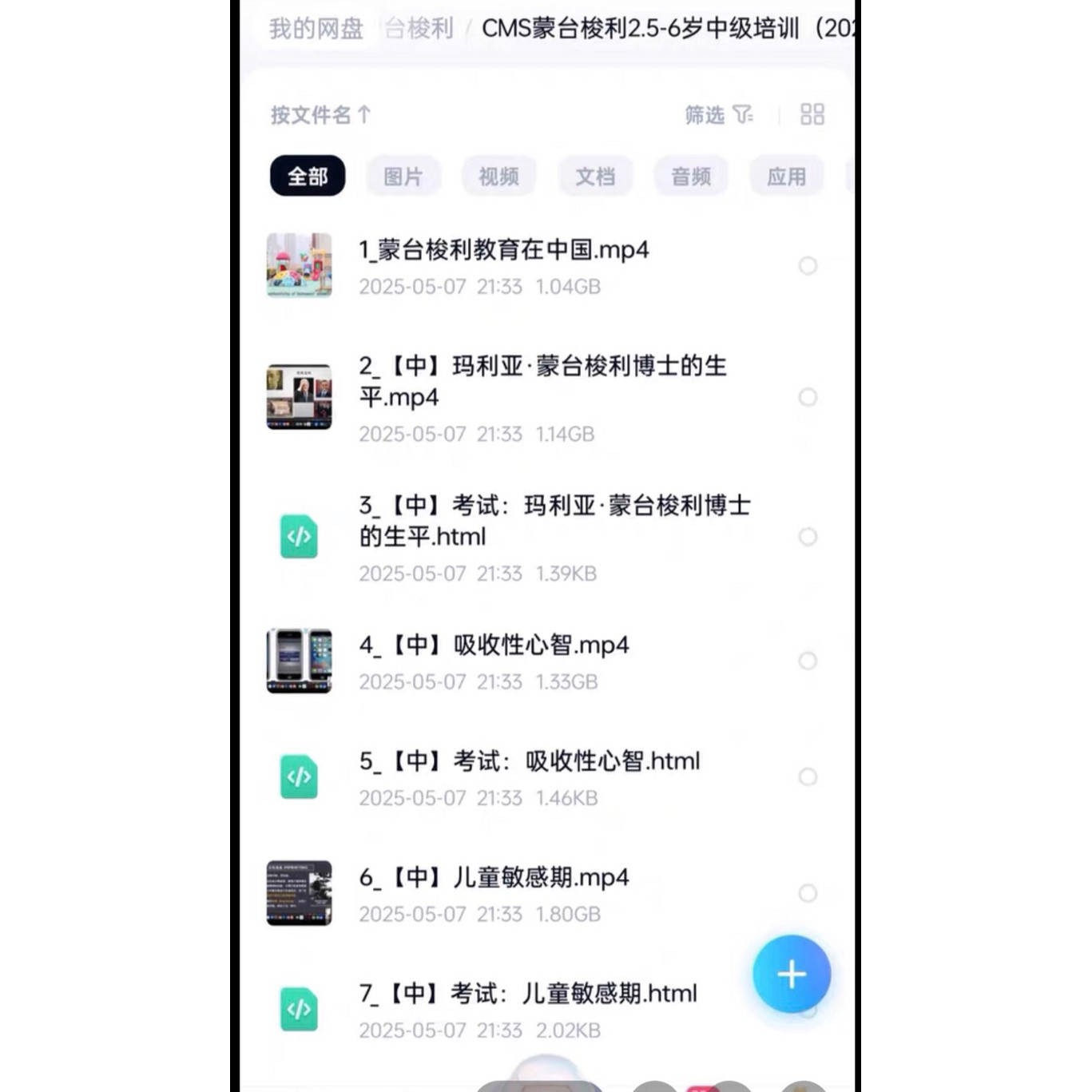 2024CMS蒙台梭利蒙氏教育2.5-6岁中级培训课程 自学教师培训