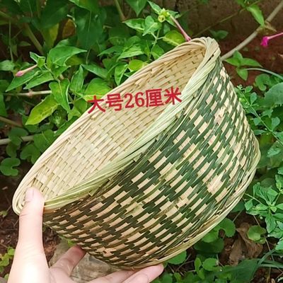 竹子馒头筐家用竹编筐竹子编织竹制品手工编织篮竹编篮竹蒸笼批发