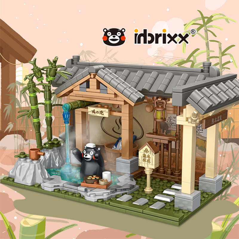 inbrixx积乎 正版熊本熊街景积木潮玩摆件玩具模型创意女新年礼物