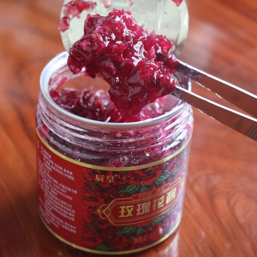 玫瑰酱玫瑰花酿400g食用冰粉专用果酱鲜花饼烘焙糖玫瑰鲜花酿包邮
