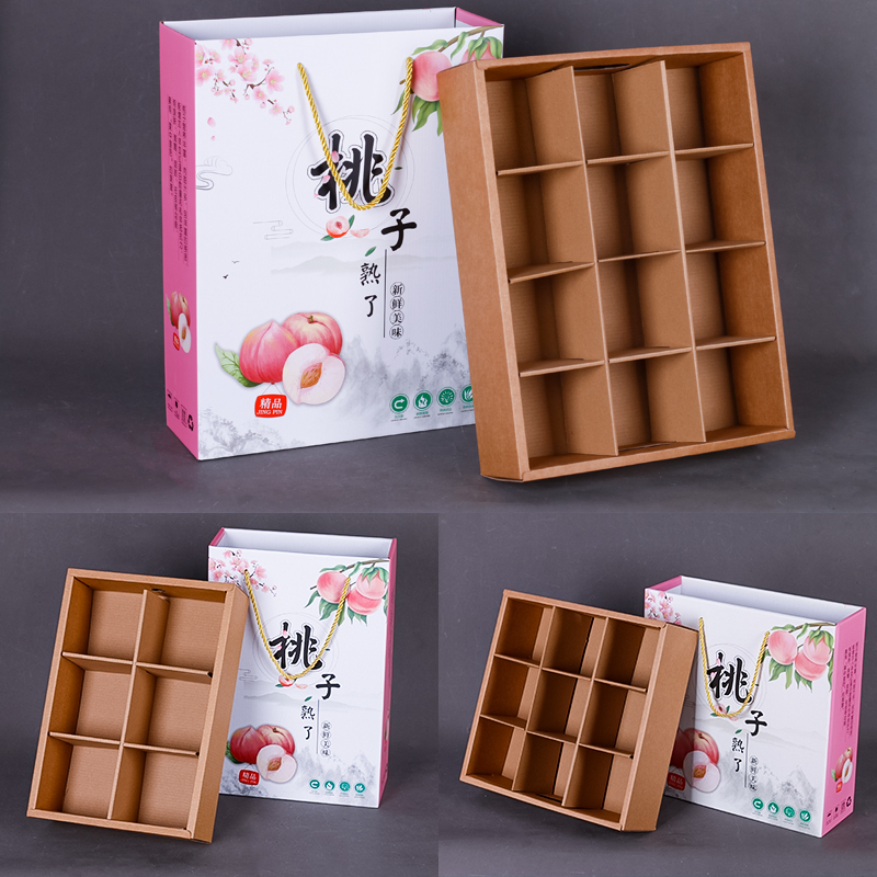 6格桃子手提礼盒水果通用