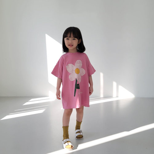 韩国童装女宝宝裙子可爱短袖夏季
