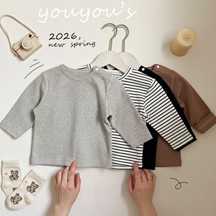 婴儿T恤春秋款长袖衣服宝宝春装a类纯棉打底衫韩系婴幼童百搭上衣
