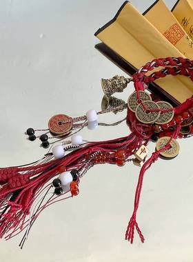 手绳新中式藏式小红书李火旺古风流苏手工潮编织手链山鬼花钱手串