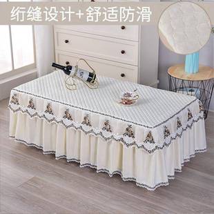 桌布布艺长方形客厅茶几罩套蕾丝餐桌套台布床头柜罩电视柜防尘套