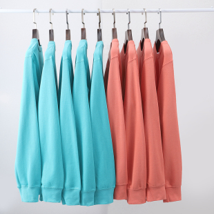 打底衫 AG300克双面健康布圆领卫衣纯色宽松春秋 重磅加厚内搭长袖