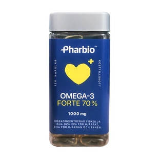瑞典pharbio高纯度omega3深海鱼油DHA青少年成人鱼油120粒27.9月
