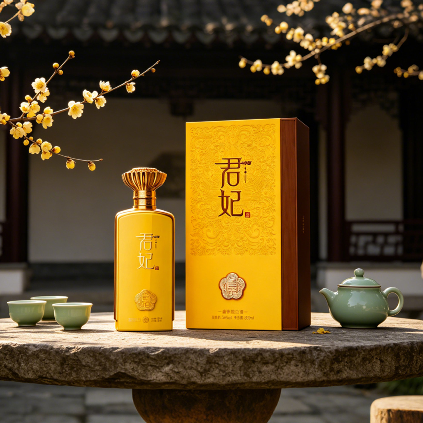 北大仓 君妃30 酱香型白酒 53度 500ml*4瓶 年节礼赠 高档礼品酒