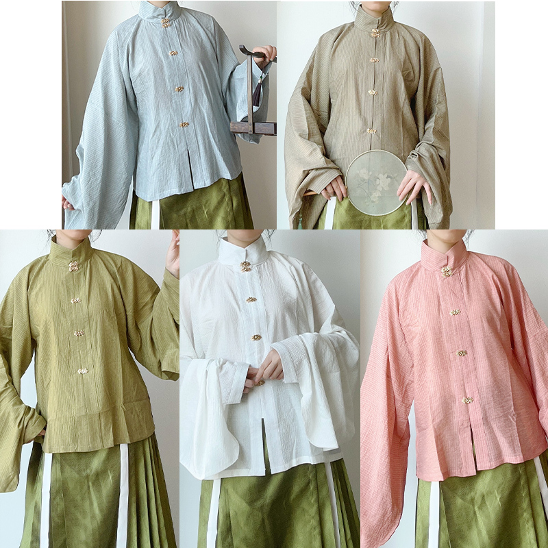 一南一北明制天丝琵琶袖短衫汉服