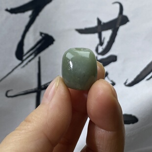 和田玉青黄口山料随型桶珠配饰老光工艺古风藏式手串手编绳配珠