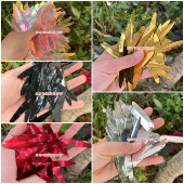 8.5 54mm金色银色剑形亮片拉丁舞表演服长条吊片DIY饰品手工材料