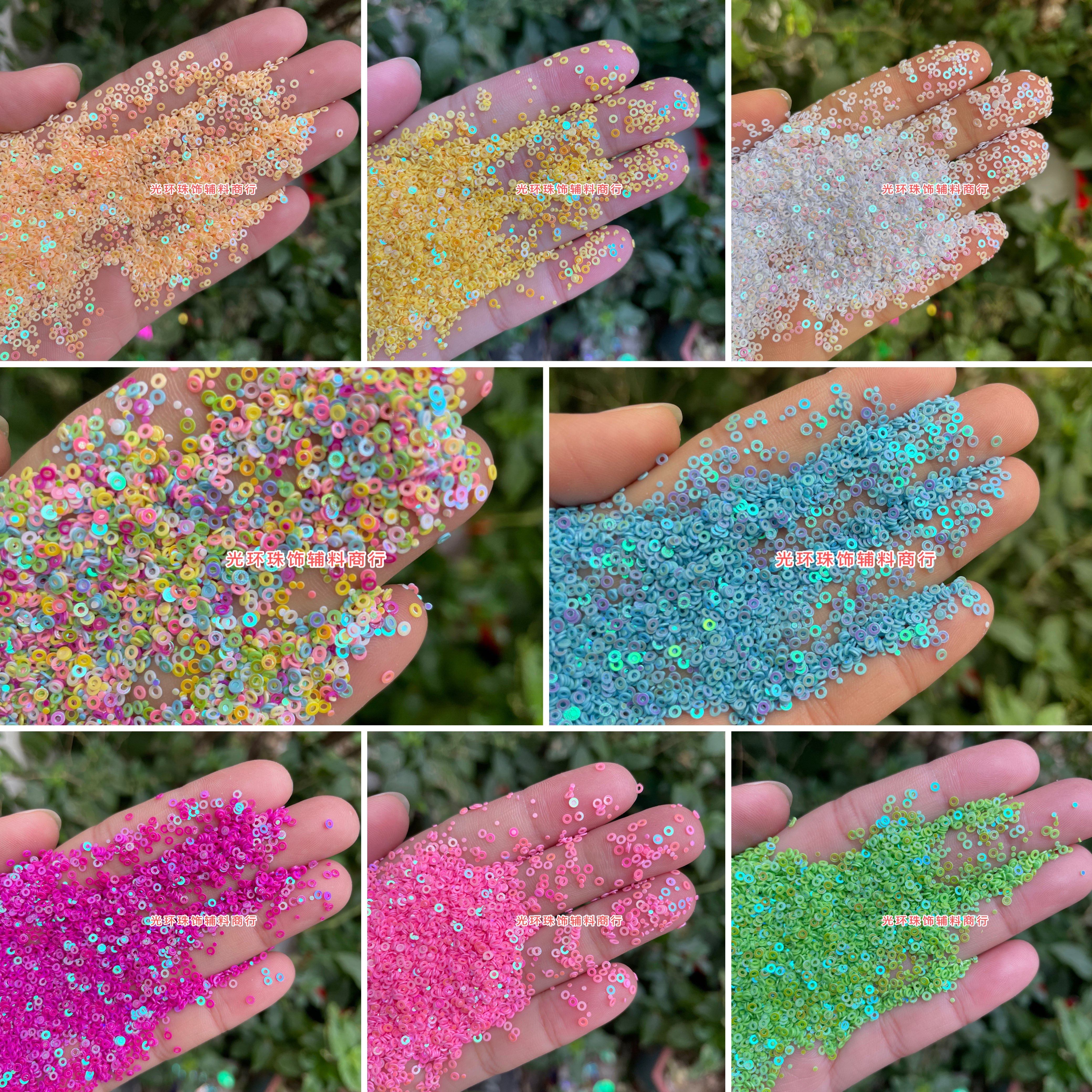 5mm小亮片带孔圆形平片手工材料diy饰品服装辅料配件