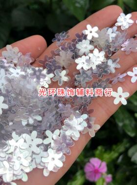 diy半透明白色水晶饰品亮片
