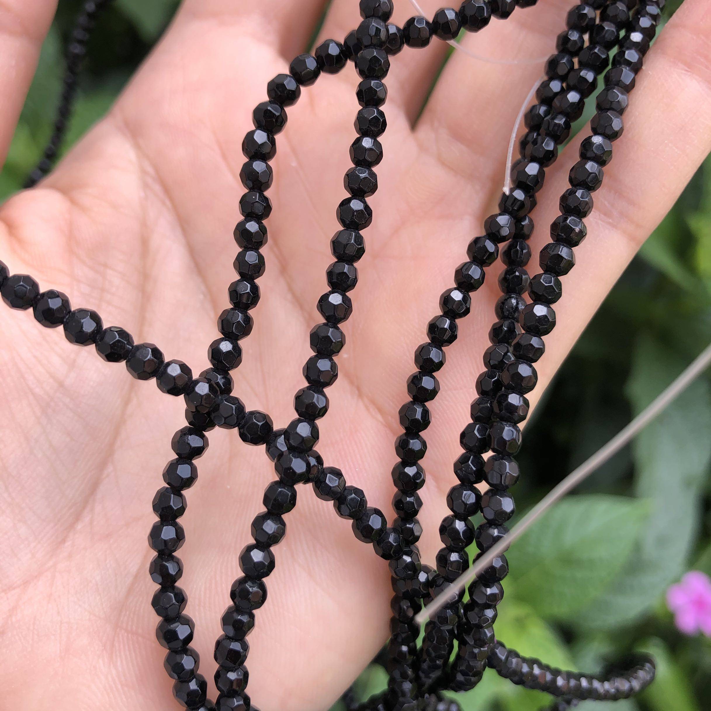 diy玻璃黑色手工水晶地球珠