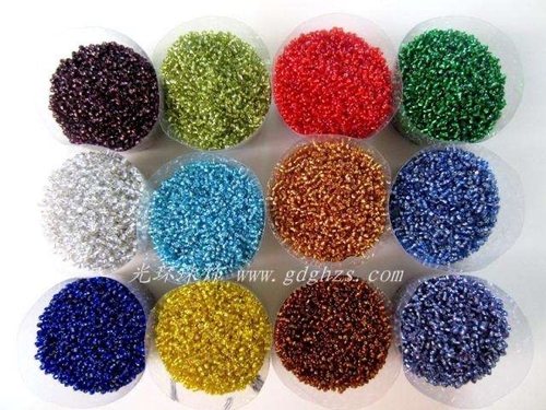 DIY珠子银心珠 米珠 玻璃珠2mm灌银珠彩珠45克多色可选