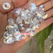 环保耐高温材质6mm10mm尖凹水晶白色亮片手工饰品DIY鞋 帽材料珠片