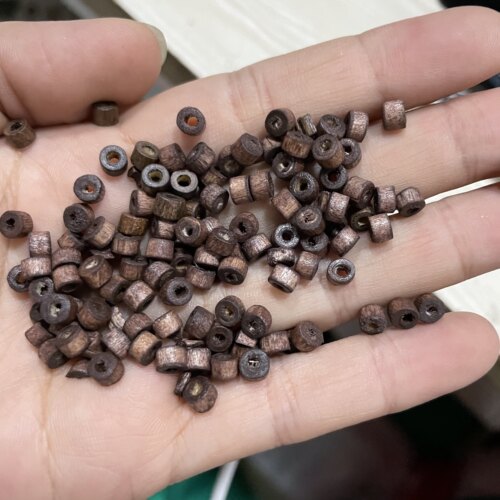 diy圆形咖啡色饰品手工管珠包邮
