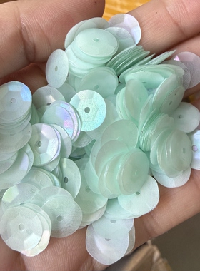 耐高温材质3mm-12mm哑光粉绿色凹凸亮片PET珠片服装辅料手工饰品