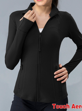 TOUCH AEROBIC美背收腰时尚运动外套立领显瘦修身女健身长袖8124
