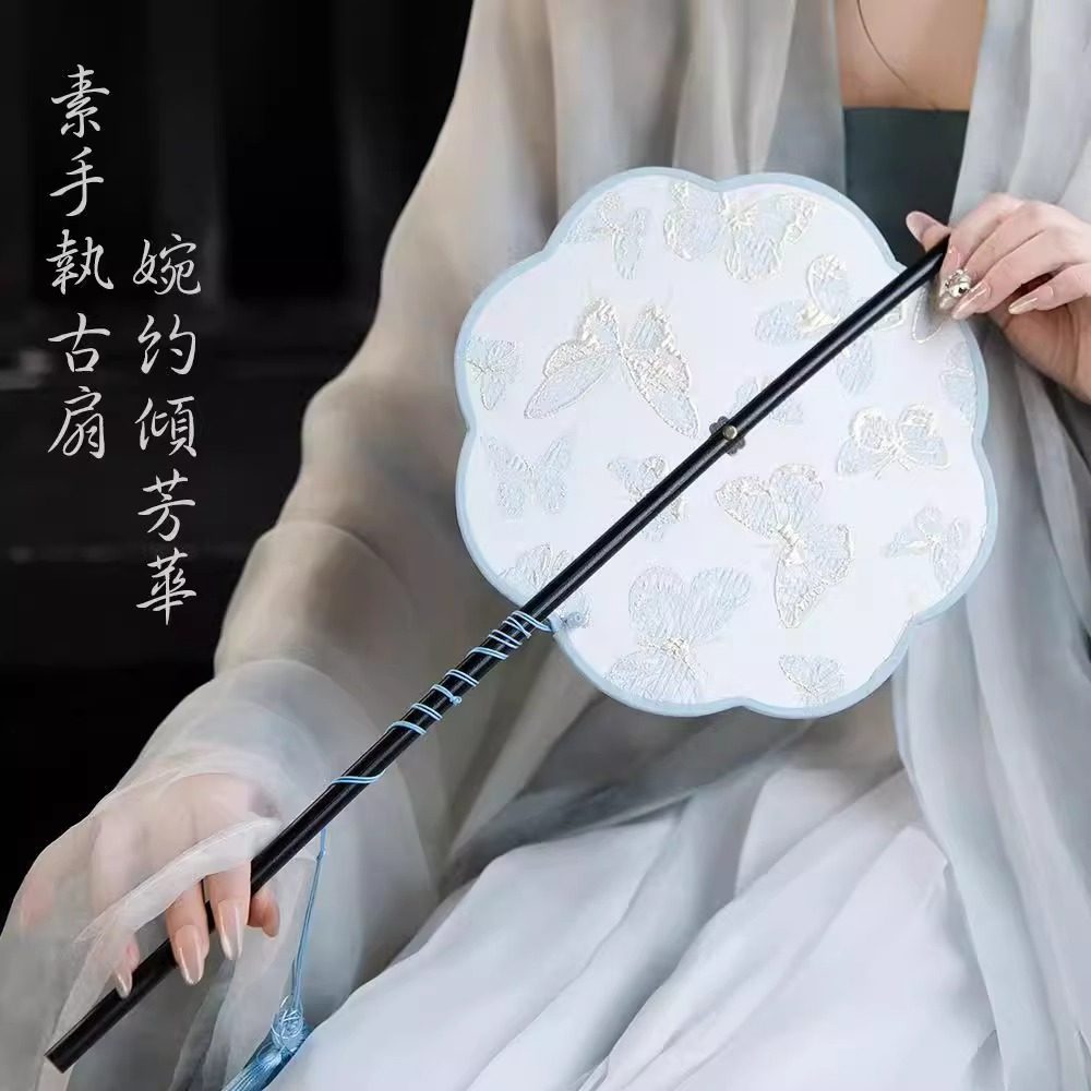 国风腰扇可卷中式扇子夏天便携折叠专用舞蹈扇纳凉拍照日用扇定制图片