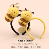 可爱小蜜蜂发箍创意昆虫系卡通头饰拍照发卡搞怪洗脸活动表演头饰