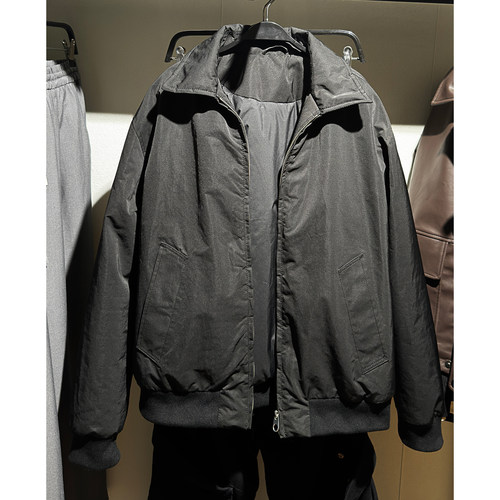 ZA男装翻领冬科技面料夹克棉衣