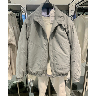 立領棉服夾克 柜529 新款 秋冬ZA男裝 男簡約寬松棉衣外套 8281326