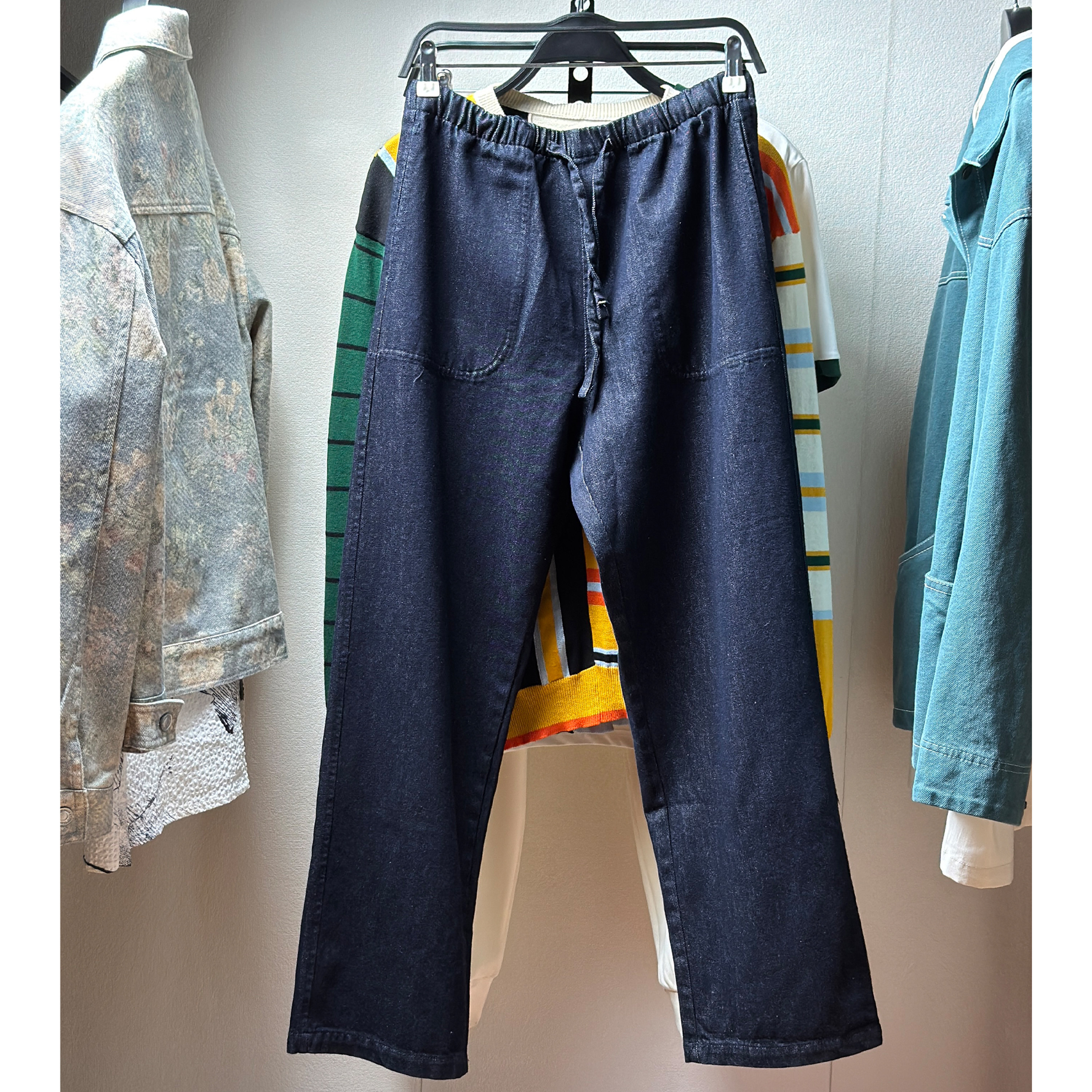 柜329！ZA25秋季 男装 棉质慢跑裤腰宽松版型休闲牛仔裤 1455305