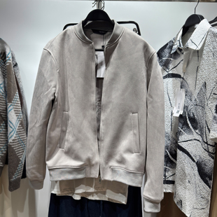 反绒皮效果飞行员夹克外套 柜429 25春秋新品 男装 804 8574400