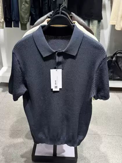 Cabinet 329! Za Summer New Arrivals Men's Clothing Cotton Slim Fit Straight Ribbed Knit Polo Shirt 2142430 400