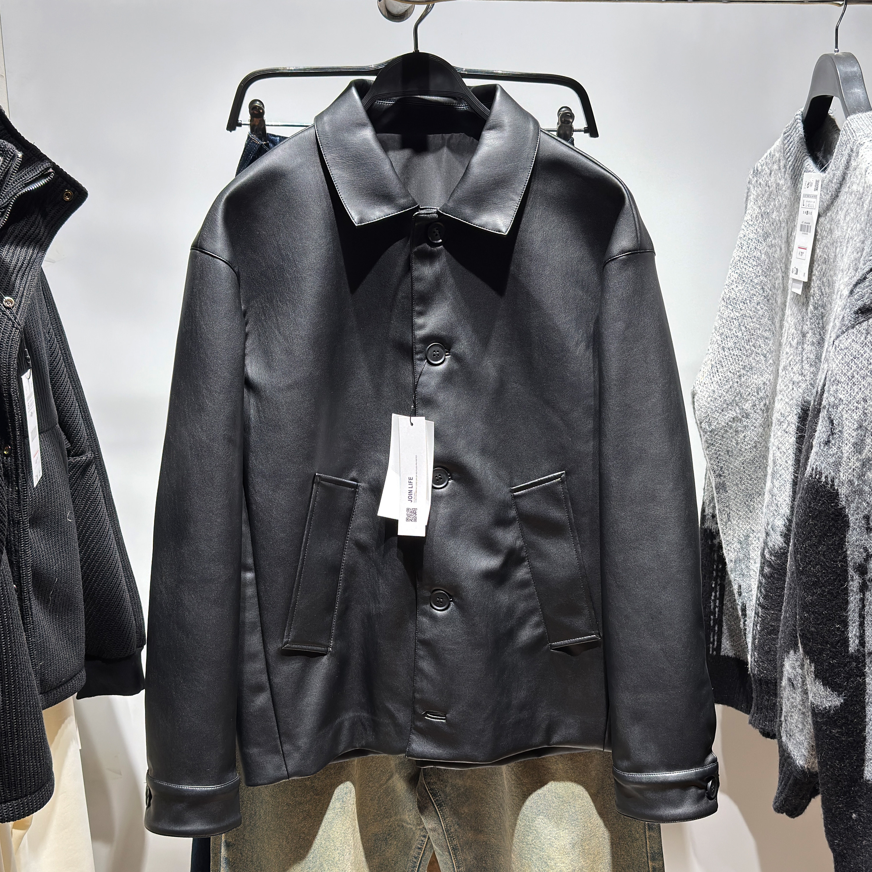 柜699！ZA冬季新品 男装 修身直筒仿皮夹克皮衣外套 5479350 800,男装,夹克,淘宝优惠券,粉丝福利购,淘宝优惠卷