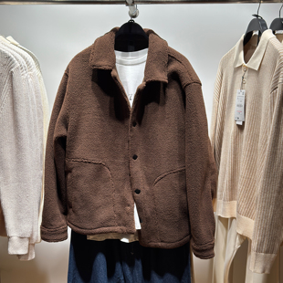 男装 宽松抓绒效果长袖 衬衫 柜429 1248300 新品 外套 700 25秋季