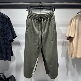 男装 柜329 ZA春夏季 新品 5070902 宽松弹力腰身凉感棉麻休闲长裤