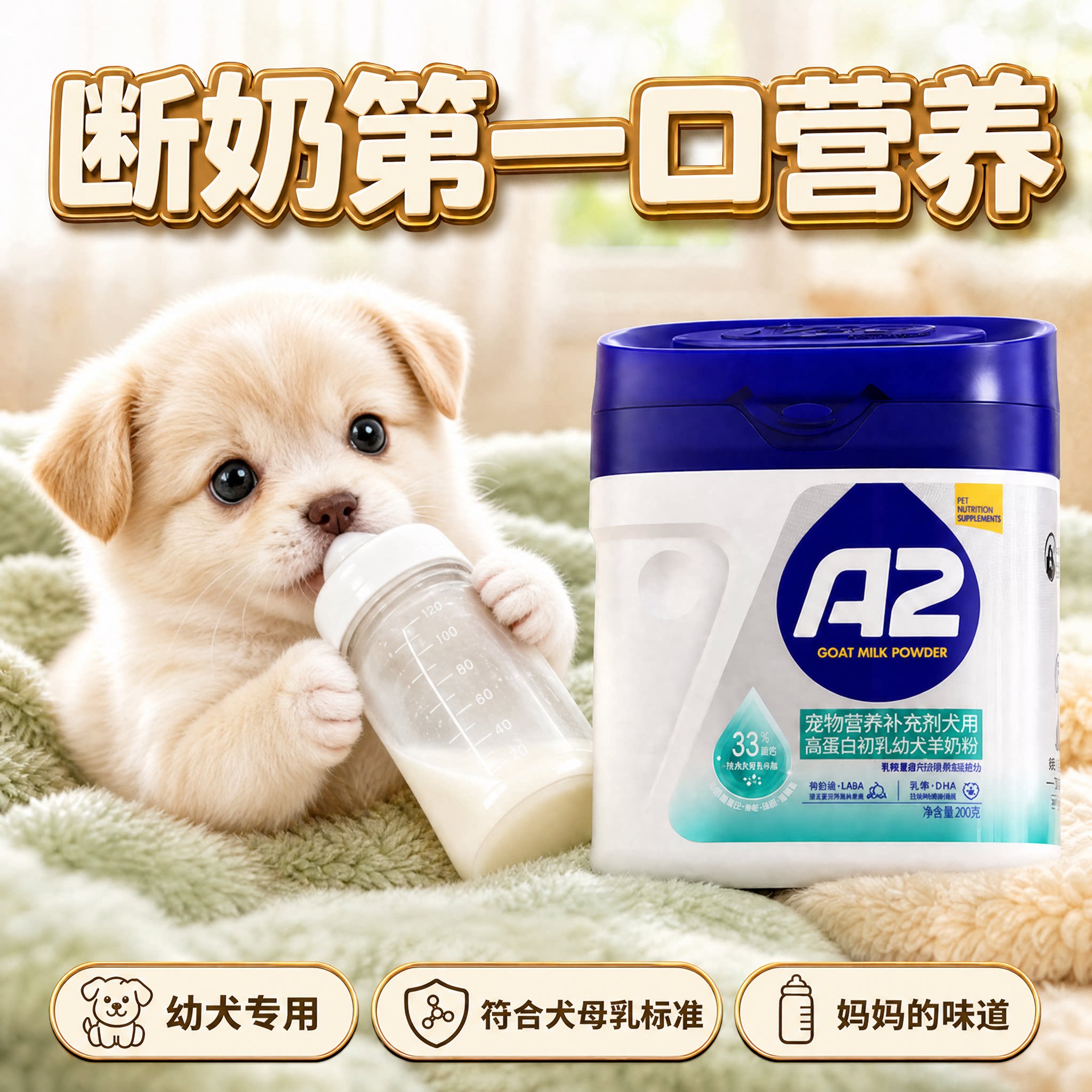 mag高蛋白初乳幼犬羊奶粉宠物新生狗狗专用 特添加牛初乳乳铁蛋白