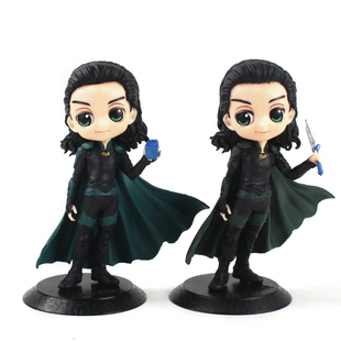 复仇者联盟Q版模型钢铁侠蜘蛛侠洛基周边手办公仔汽车载装饰摆件