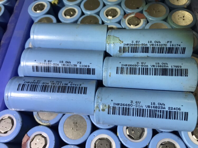 振华26650拆机动力锂电池3.6伏手杆逆变器电动工具强光手电电动车图片