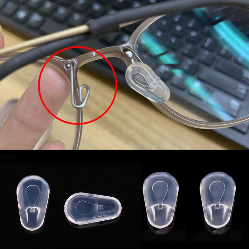 隆吉利眼镜硅胶鼻托卡式插入式