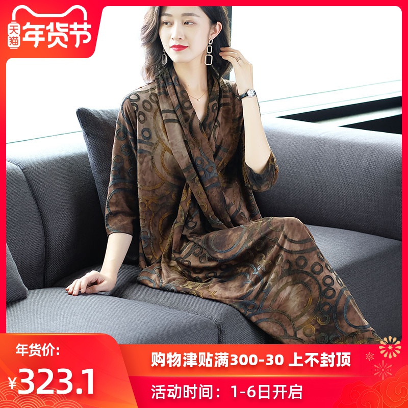 复古连衣裙女初秋装2019年新款春秋气质高端长裙宽松秋季胖mm裙子|ruв категории Женская одежда, платье - от Buy2taobao.com для оказания профессиональной услуги покупки агента Taobao