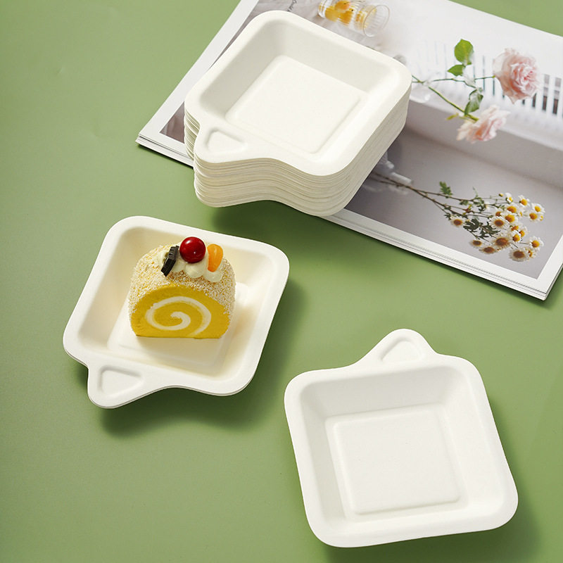 一次性纸盘加厚简约纸质盘子蛋糕叉碟长方形纸盘蛋糕可降解盘子,餐饮具,盘,淘宝优惠券,粉丝福利购,淘宝优惠卷